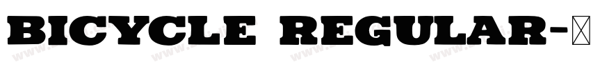 bicycle Regular字体转换